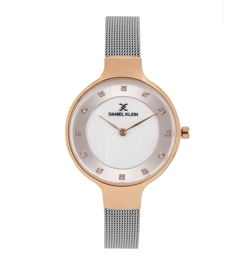 montre femme daniel klein blanche embellie dk11707-5