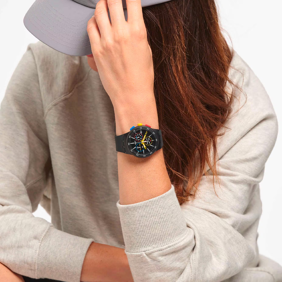Montre unisexe swatch new chrono plastic susb416
