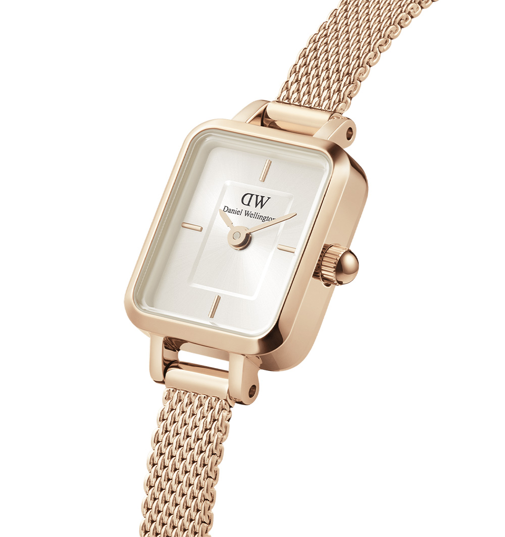 Montre femme daniel wellington quadro mini melrose champagne