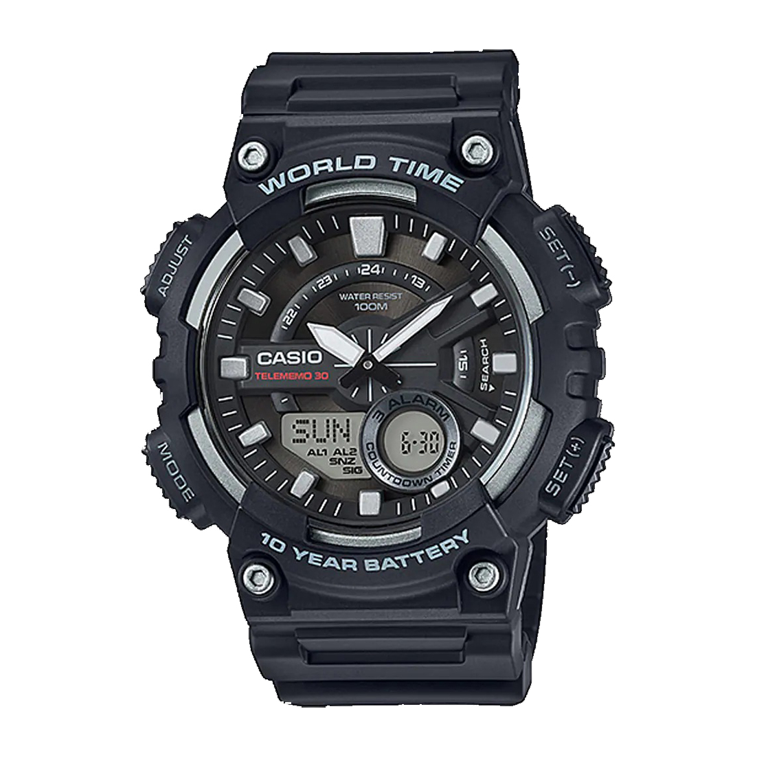 montre homme casio aeq110w1avdf