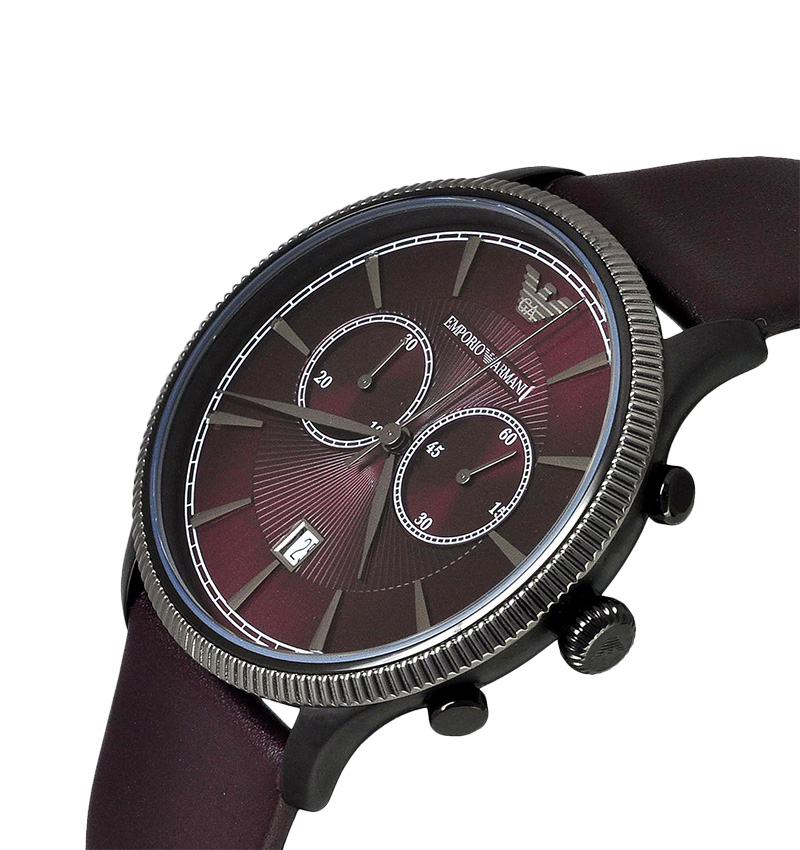 montre emporio armani classic aubergine