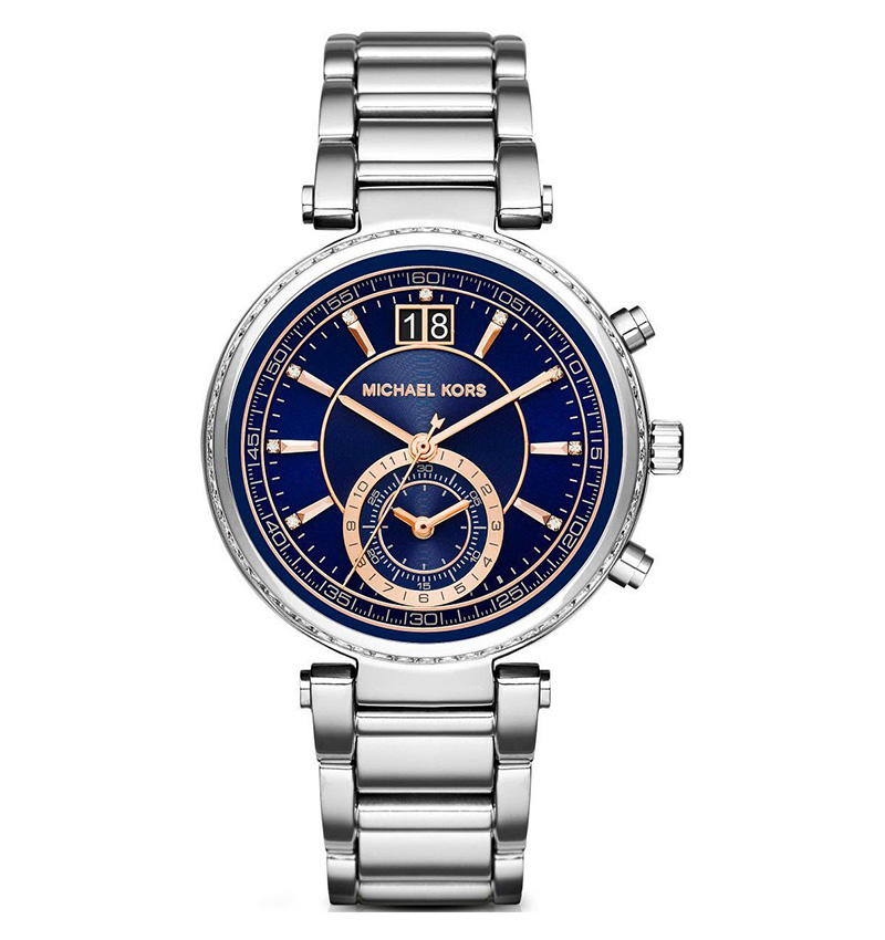 montre femme michael kors sawyer navy mk6224