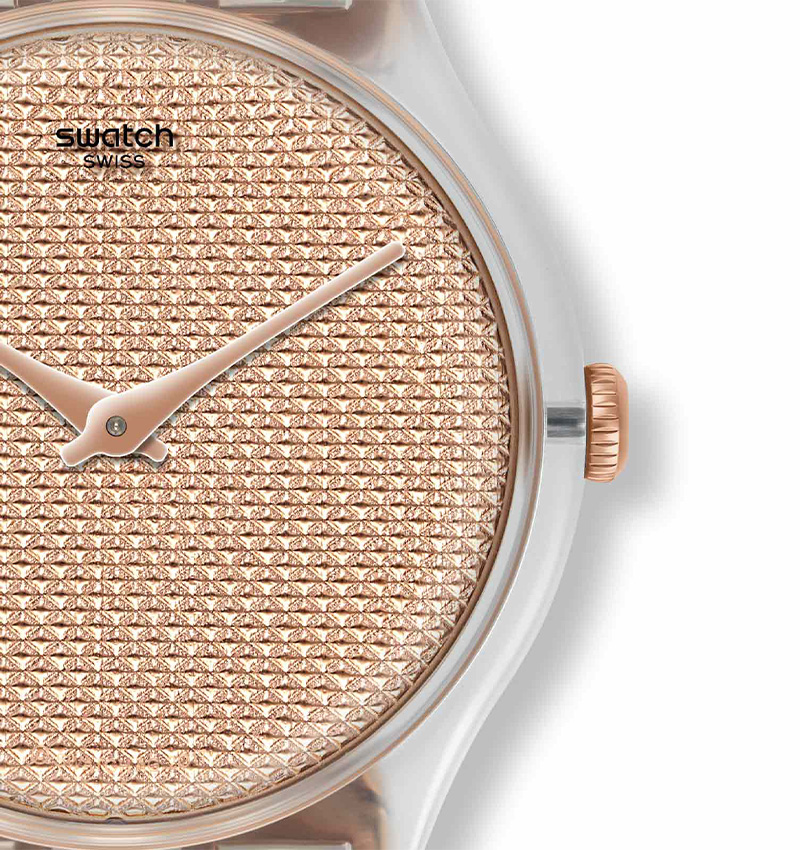Montre femme swatch poudreuse suok134a