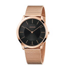 Montre Femme Calvin Klein minimale Maille Or Rose