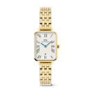 Montre femme daniel wellington quadro roman numerals date 5-link or