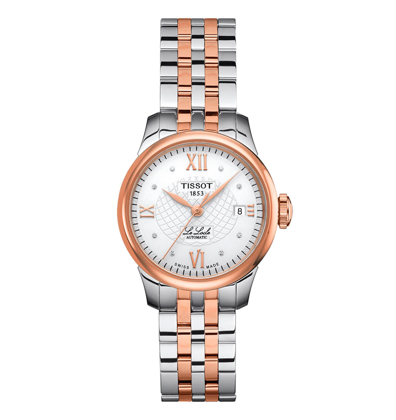 montre femme serti diamant t-classic le locle automatic t41218316