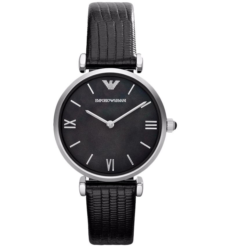 montre femme emporio armani retro noir