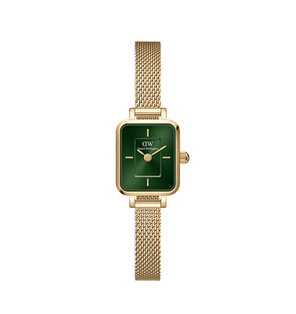 Montre femme daniel wellington quadro mini evergold emerald