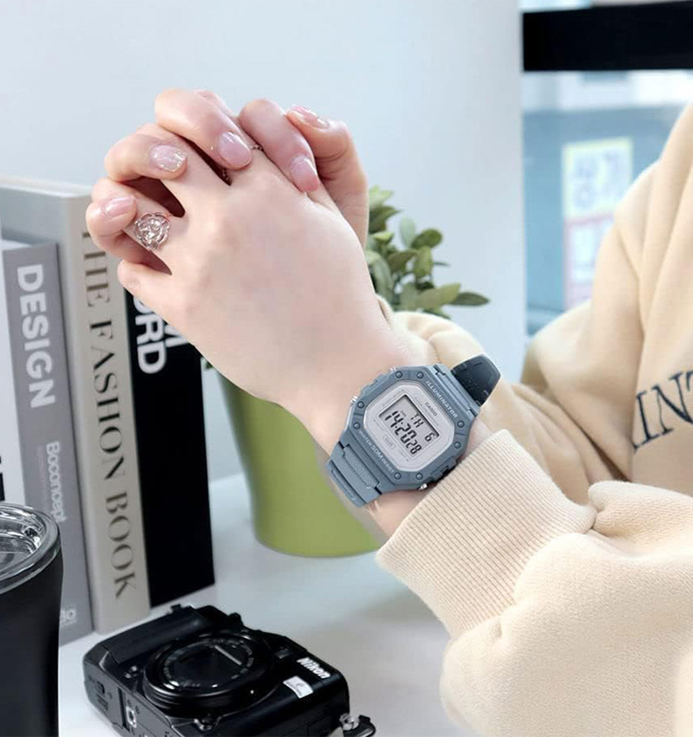 Montre unisexe casio w-218hc-2avdf