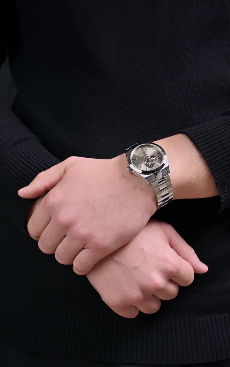 Montre homme tissot gentleman open heart t127.407.11.081.00
