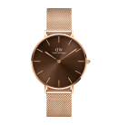 Montre femme daniel wellington petite amber or rose