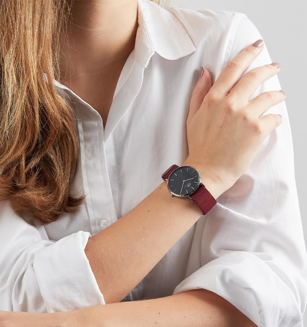 Montre femme daniel wellington classic roselyn noir argent