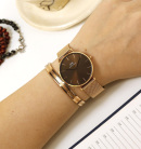 Montre femme daniel wellington petite amber or rose
