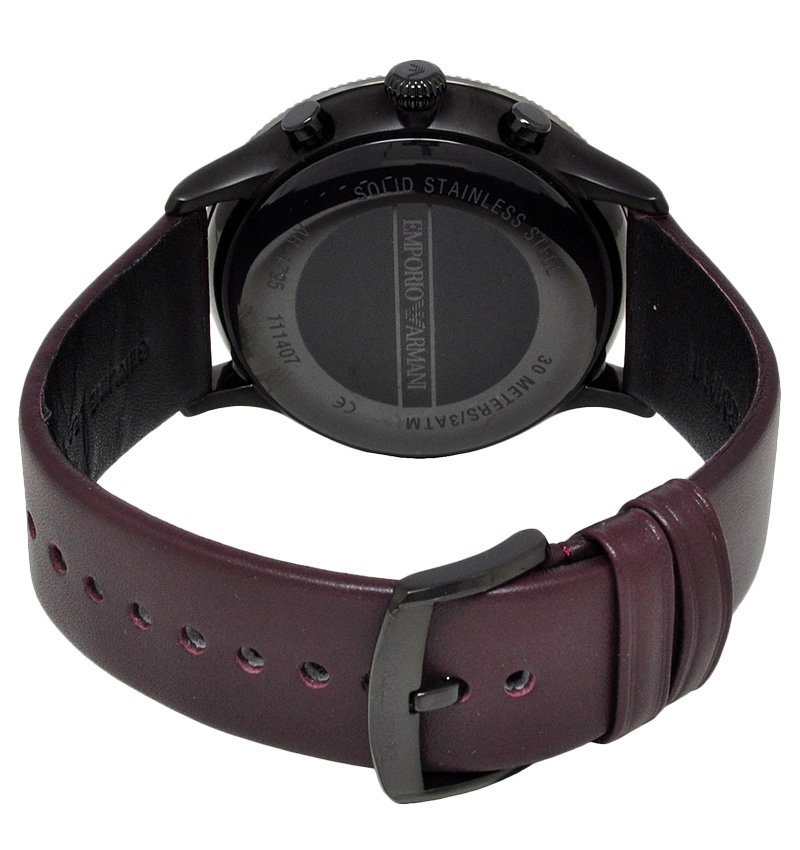 montre emporio armani classic aubergine