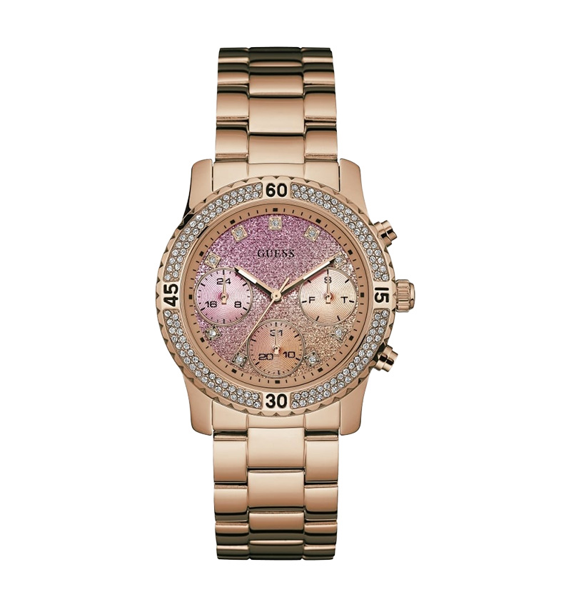 Montre femme guess confetti dorée
