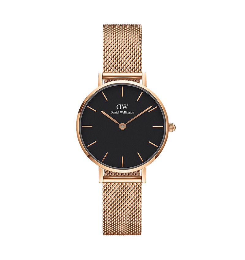 montre femme daniel wellington classic petite melrose black