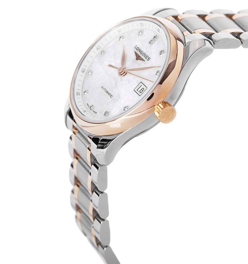 montre femme longines master avec diamants l22575897