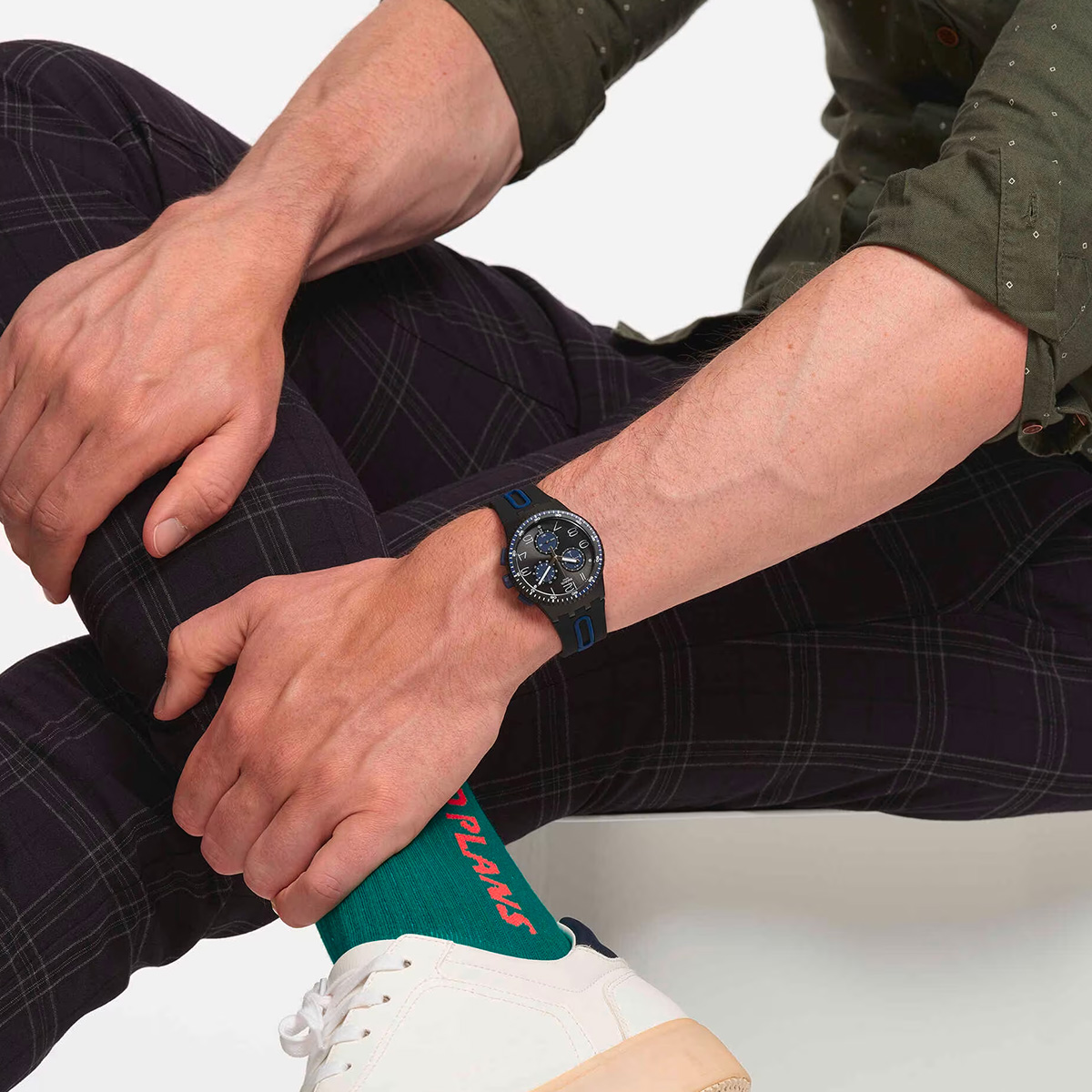 Montre unisexe swatch new chrono plastic susb406