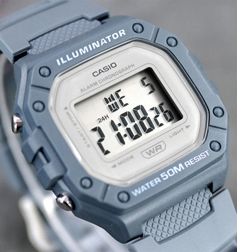 Montre unisexe casio w-218hc-2avdf