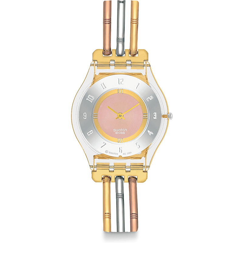 Montre femme swatch classic tri gold sfk240