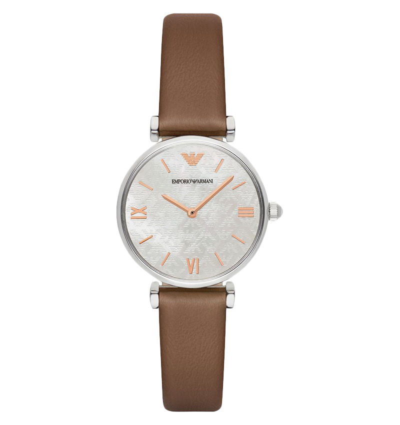 montre femme emporio armani retro en cuir