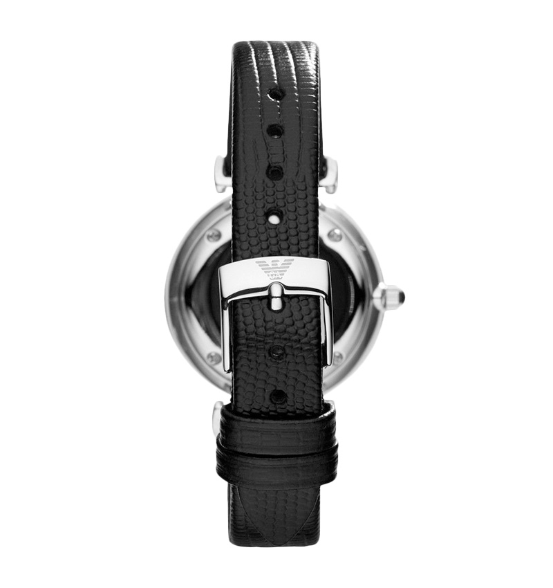 montre femme emporio armani retro noir