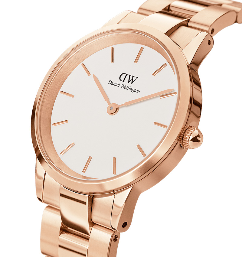 montre femme daniel wellington iconic link rose