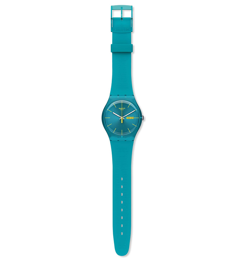 Montre femme swatch blue jelly sfn107