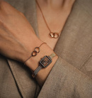 Montre femme daniel wellington quadro mini evergold amber