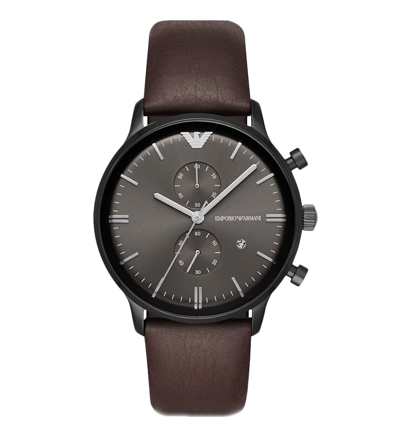 montre emporio armani retro marron