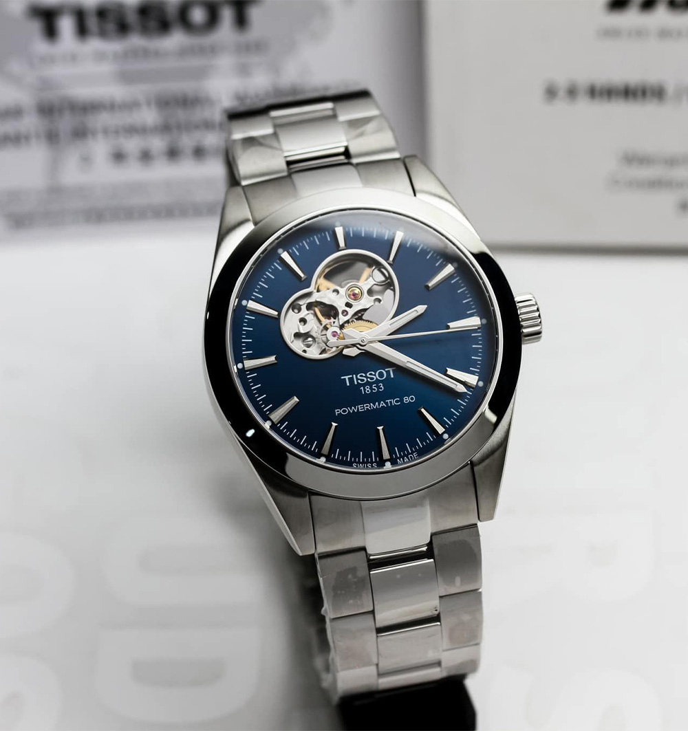 Montre homme tissot gentleman powermatic 80 open heart
