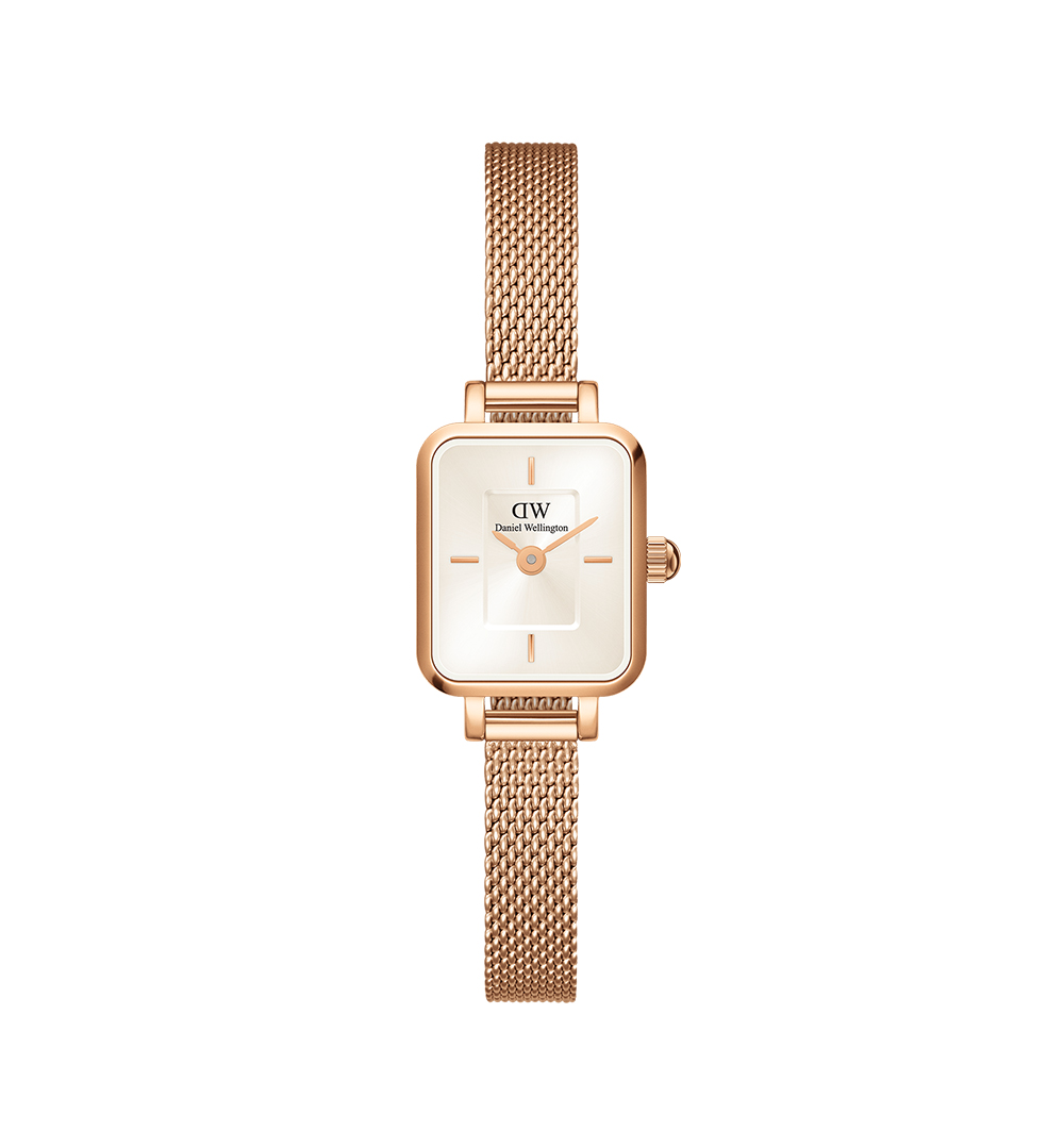 Montre femme daniel wellington quadro mini melrose champagne