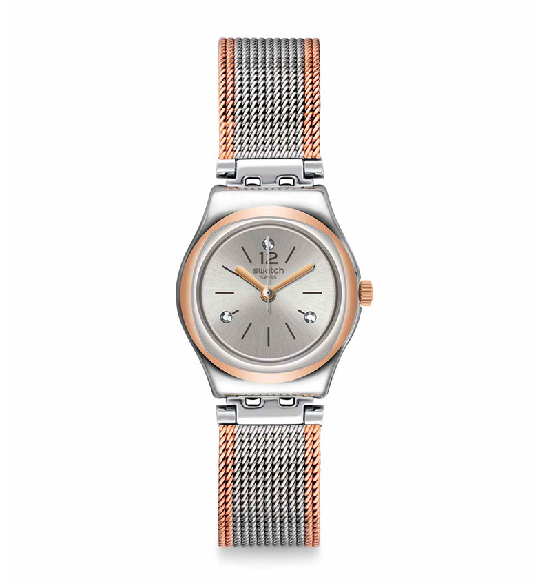 montre femme swatch silver jacket yss327m