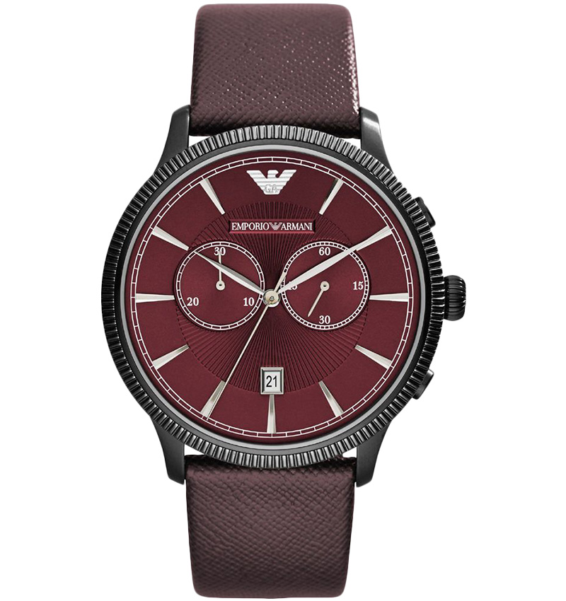 montre emporio armani classic aubergine