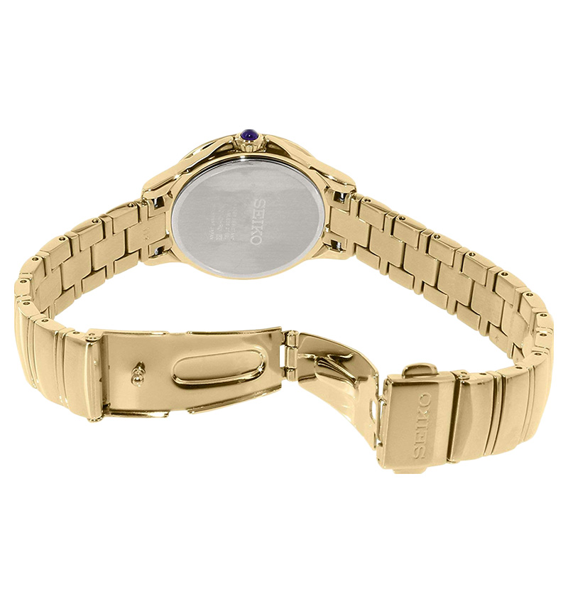 montre femme seiko classique maillons dorés
