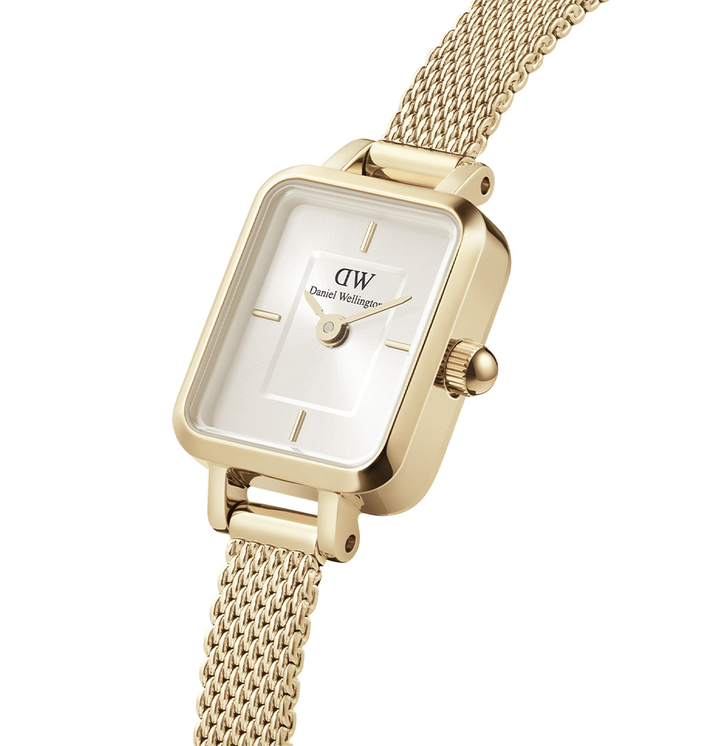 Montre femme daniel wellington quadro mini evergold champagne