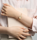 Montre femme daniel wellington quadro mini melrose champagne