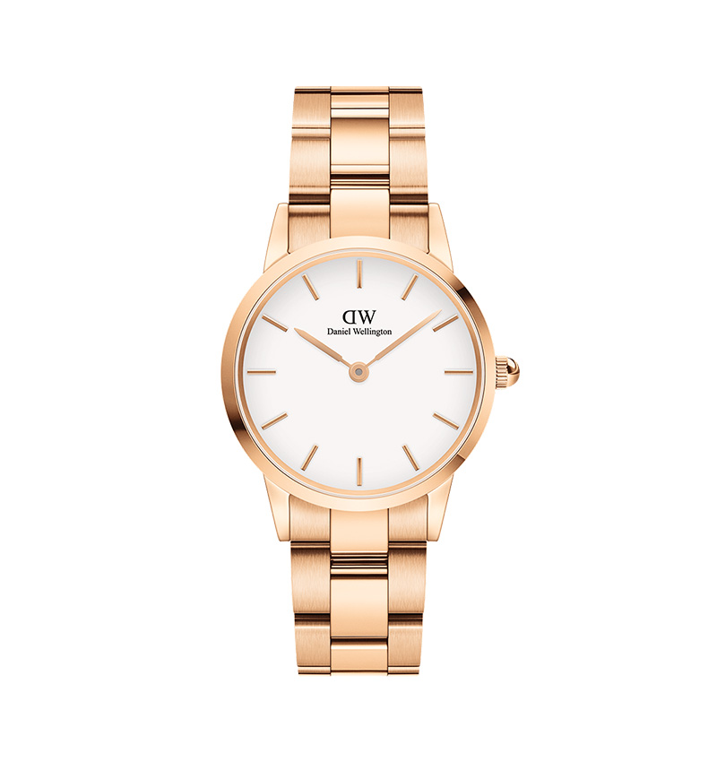 montre femme daniel wellington iconic link rose