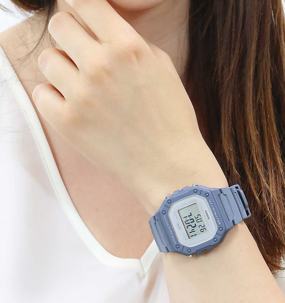 Montre unisexe casio w-218hc-2avdf