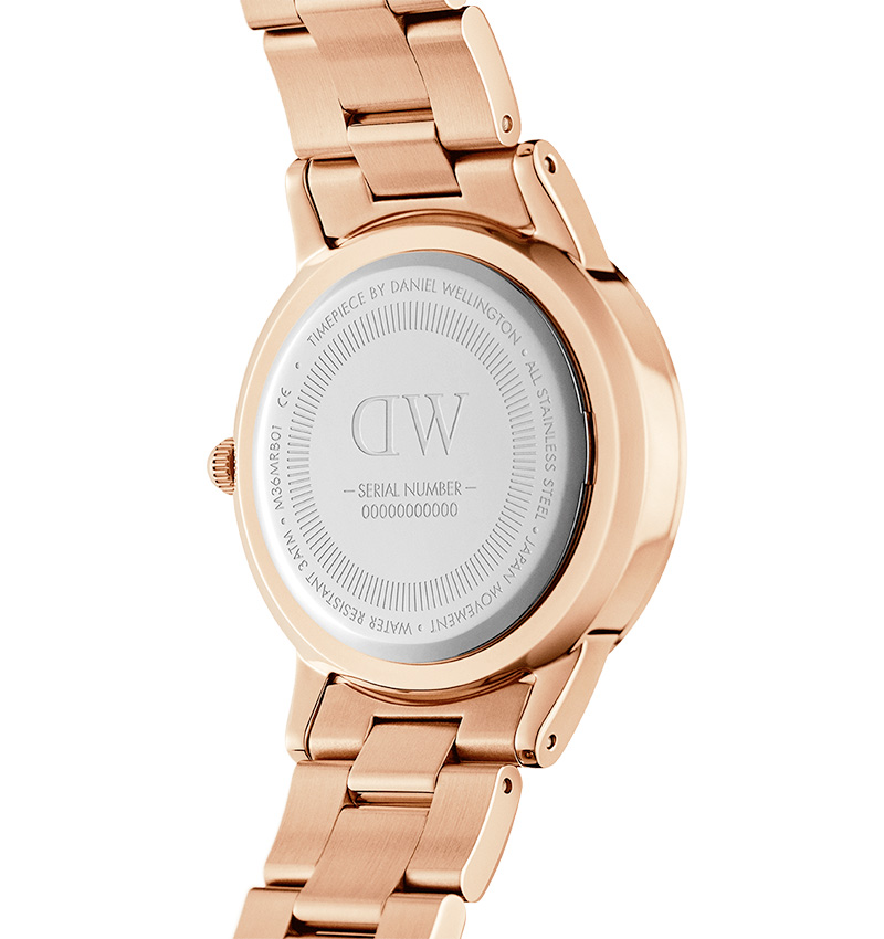 montre femme daniel wellington iconic link rose