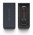 Montre femme daniel wellington classic black bristol silver 30
