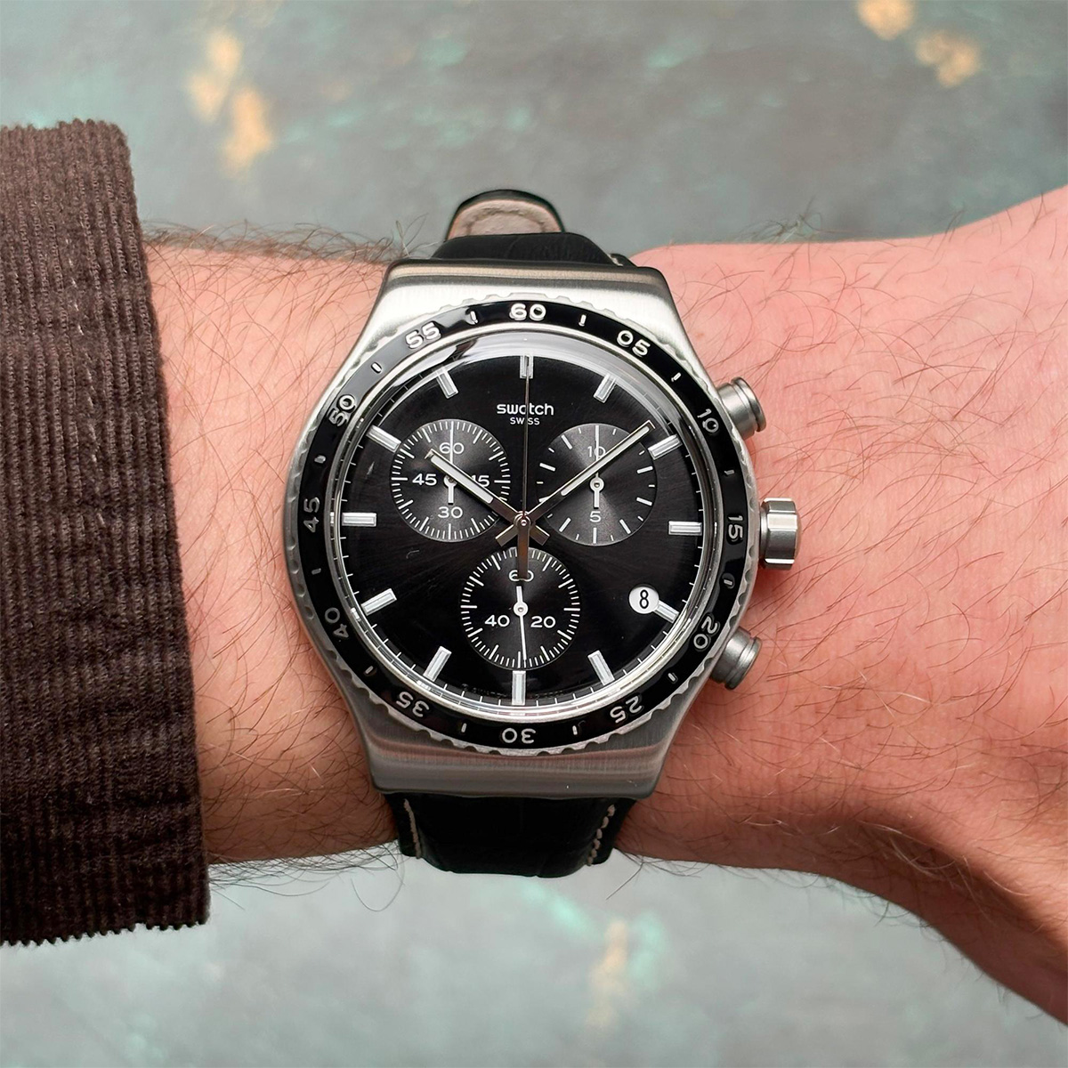 Montre homme swatch irony chrono yvs495