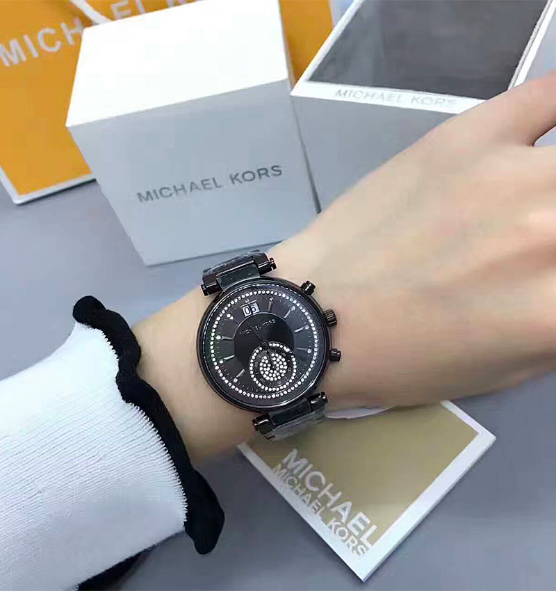 montre femme michael kors sawyer black