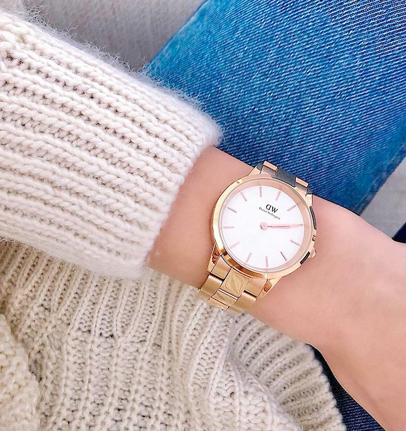 Montre femme daniel wellington iconic link rose