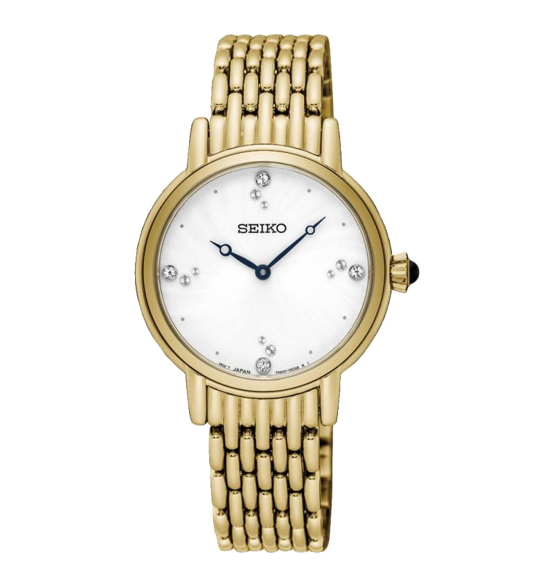 montre femme seiko classique dame or